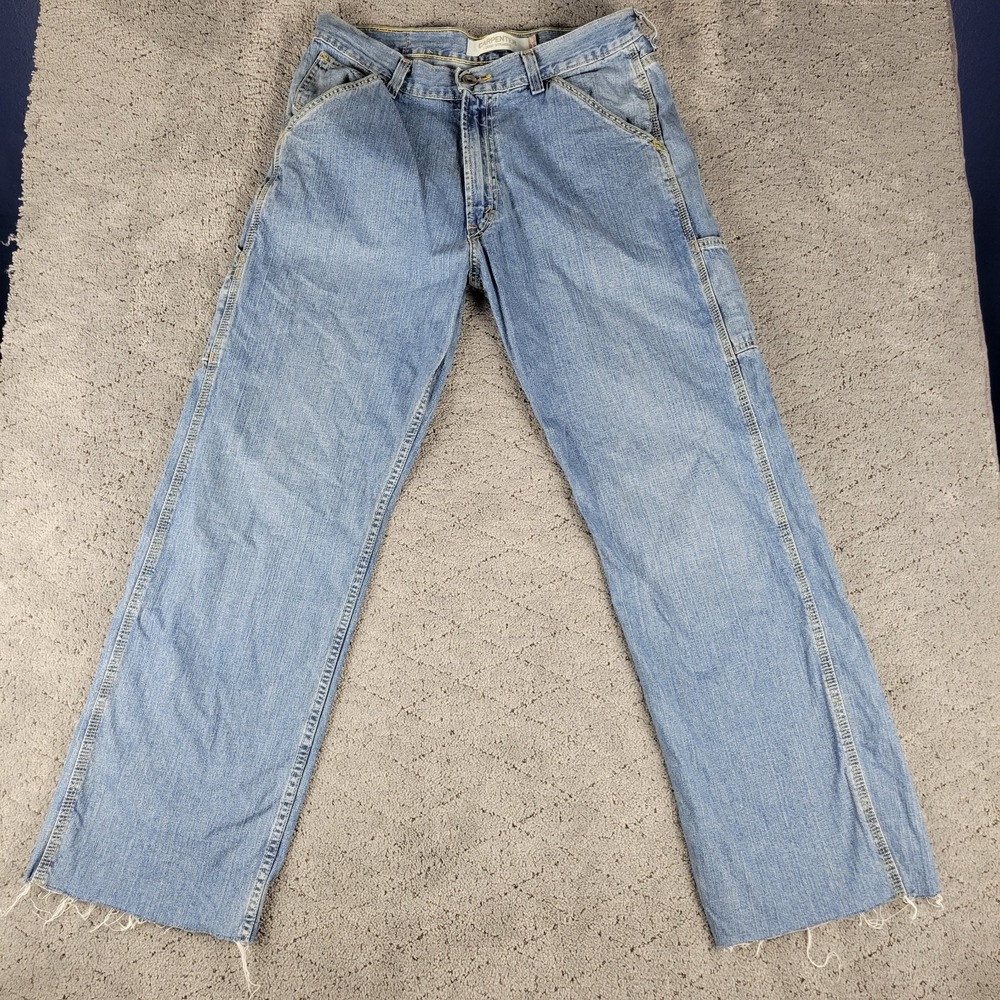 Levis Carpenter Jeans Mens 32x34 Blue Loose Straight Medium Wash Workwear Denim